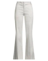 Grifoni Woman Pants Grey Size 6 Cotton, Elastane In Gray