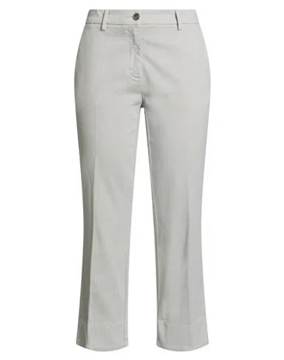 Grifoni Woman Pants Grey Size 8 Cotton, Elastane In Gray