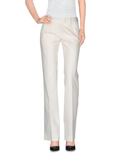Grifoni Woman Pants Ivory Size 10 Cotton, Elastane In White