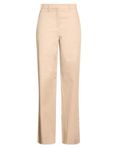 Grifoni Woman Pants Light Brown Size 4 Cotton, Elastane In Neutral