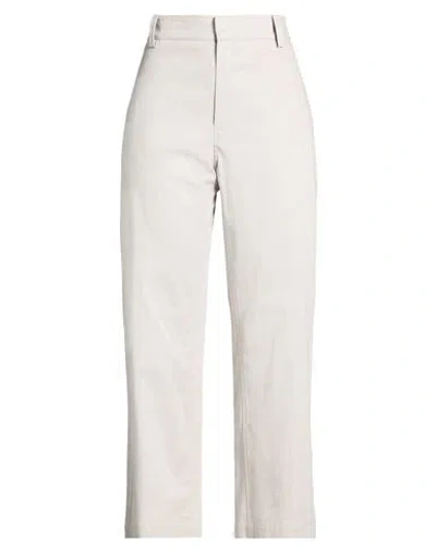 Grifoni Woman Pants Light Grey Size 6 Cotton In White