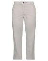 Grifoni Woman Pants Light Grey Size 8 Cotton, Elastane In Grey