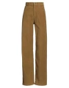 Grifoni Woman Pants Mustard Size 25 Cotton, Elastane In Brown