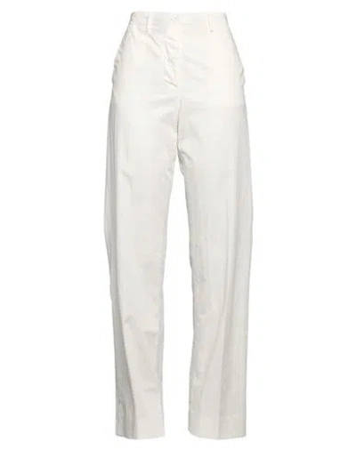 Grifoni Woman Pants Off White Size 4 Cotton