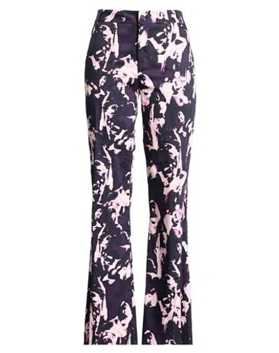 Grifoni Woman Pants Purple Size 12 Cotton, Elastane