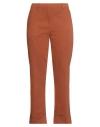 Grifoni Woman Pants Rust Size 10 Cotton, Elastane