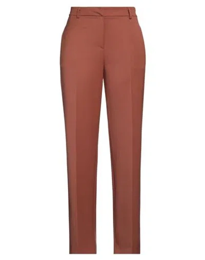 Grifoni Woman Pants Rust Size 8 Polyester, Virgin Wool, Elastane In Red