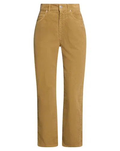 Grifoni Woman Pants Sage Green Size 25 Cotton, Elastane In Brown