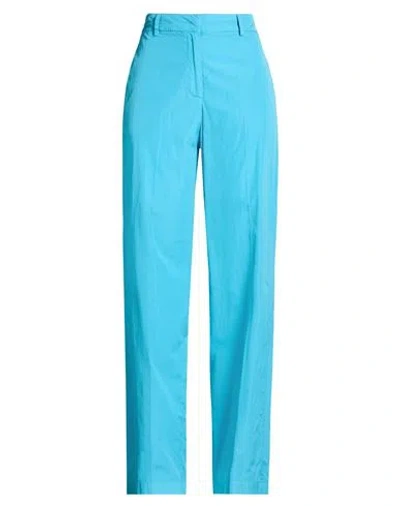 Grifoni Woman Pants Turquoise Size 6 Cotton In Blue