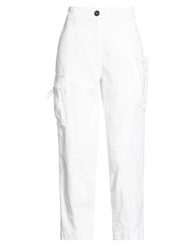Grifoni Woman Pants White Size 2 Cotton, Elastane