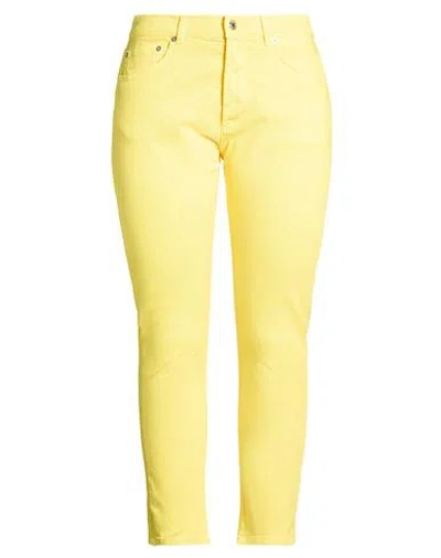 Grifoni Woman Pants Yellow Size 34 Cotton, Elastane