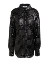 Grifoni Woman Shirt Black Size 8 Polyester In Black