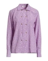 Grifoni Woman Shirt Lilac Size 4 Silk In Purple