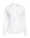 Grifoni Woman Shirt White Size 10 Cotton, Polyamide, Elastane