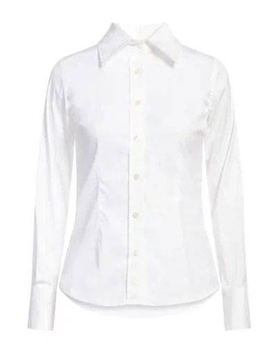 Grifoni Woman Shirt White Size 10 Cotton, Polyamide, Elastane