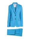 Grifoni Woman Suit Azure Size 10 Virgin Wool, Elastane In Blue