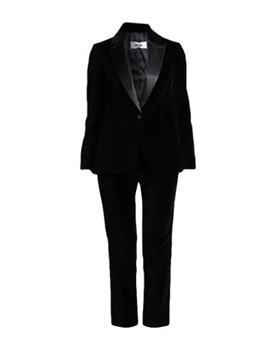 Grifoni Woman Suit Black Size 4 Cotton, Elastane, Polyester