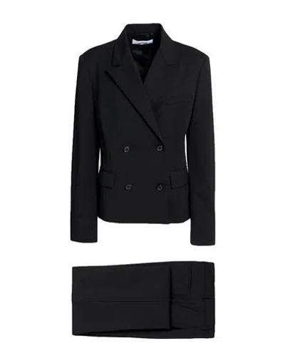 Grifoni Woman Suit Black Size 8 Polyester, Virgin Wool, Elastane