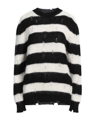 Grifoni Woman Sweater Black Size 14 Polyamide, Alpaca Wool, Mohair Wool