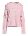 Grifoni Woman Sweater Pink Size 8 Cotton, Polyamide In Pink