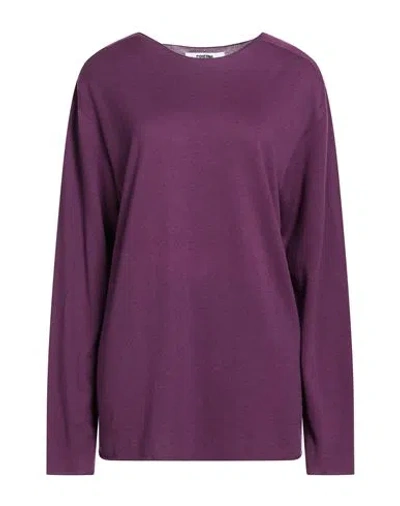 Grifoni Woman Sweater Purple Size 14 Cotton, Cashmere