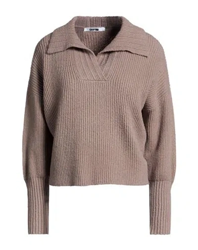 Grifoni Woman Sweater Taupe Size 4 Cotton, Polyamide In Neutral