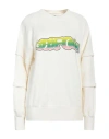 Grifoni Woman Sweatshirt Ivory Size S Cotton In White