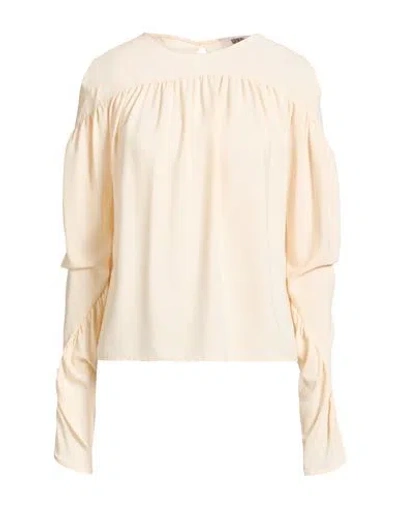 Grifoni Woman Top Beige Size 6 Acetate, Silk In Neutral