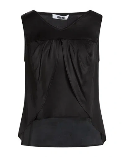 Grifoni Woman Top Black Size 4 Viscose