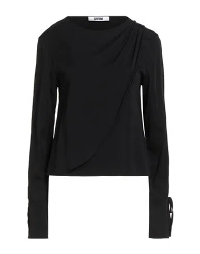 Grifoni Woman Top Black Size 6 Viscose, Elastane