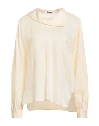 Grifoni Woman Top Cream Size 8 Cupro, Viscose In White
