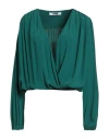 Grifoni Woman Top Green Size 6 Acetate, Silk