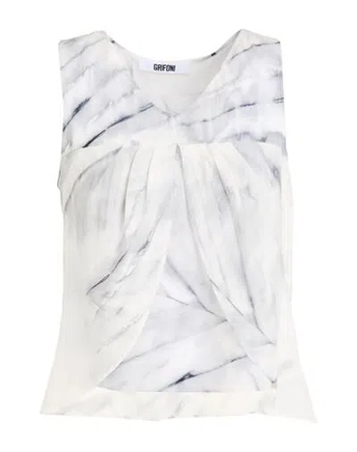 Grifoni Woman Top Light Grey Size 4 Silk In Multi