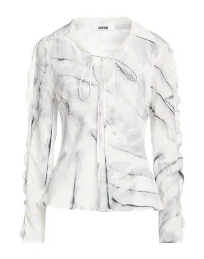 Grifoni Woman Top Light Grey Size 6 Silk In White