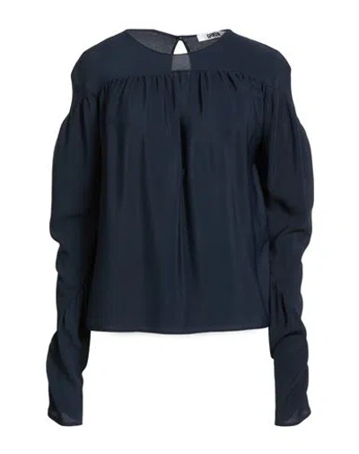 Grifoni Woman Top Midnight Blue Size 8 Acetate, Silk