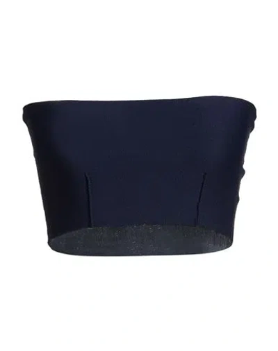 Grifoni Woman Top Navy Size 6 Viscose, Polyamide In Blue