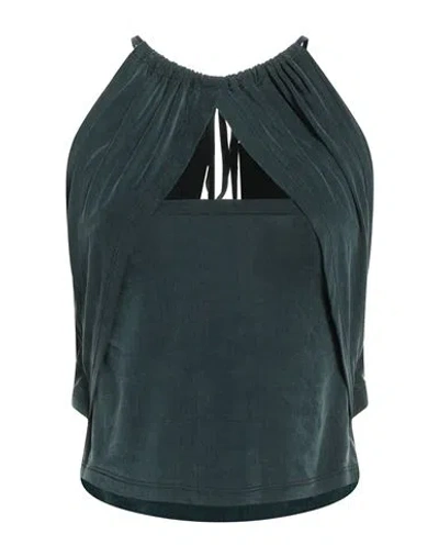 Grifoni Woman Top Navy Size M Cupro, Elastane In Black