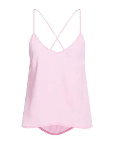 Grifoni Woman Top Pink Size 6 Acetate, Silk
