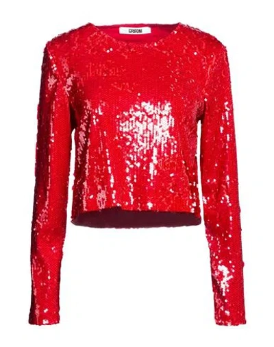 Grifoni Woman Top Red Size 10 Polyester, Elastane