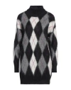 Grifoni Woman Turtleneck Black Size 4 Polyamide, Alpaca Wool, Mohair Wool