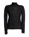 Grifoni Woman Turtleneck Black Size L Wool In Black