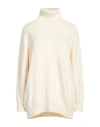Grifoni Woman Turtleneck Cream Size 6 Cotton, Polyamide In White