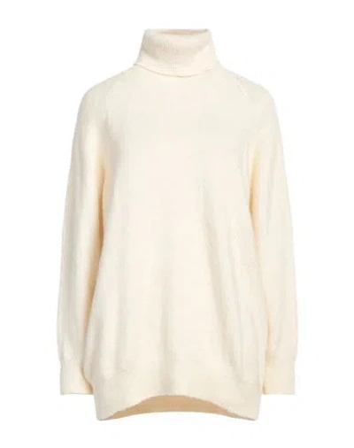 Grifoni Woman Turtleneck Cream Size 6 Cotton, Polyamide In White