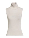 Grifoni Woman Turtleneck Light Grey Size 8 Virgin Wool