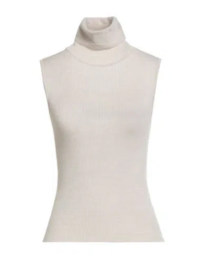 Grifoni Woman Turtleneck Light Grey Size 8 Virgin Wool