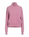 Grifoni Woman Turtleneck Mauve Size 10 Cashmere In Purple