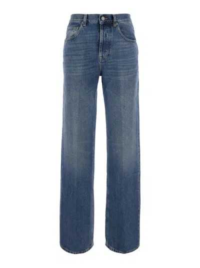 Grifoni Women's Regular-waist Cotton Jeans In Blu
