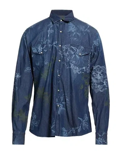 Grigio Man Denim Shirt Blue Size 15 ¾ Cotton
