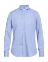Grigio Man Shirt Azure Size 16 ½ Cotton In Blue