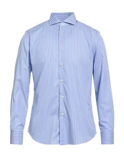 Grigio Man Shirt Azure Size 16 ½ Cotton In Blue